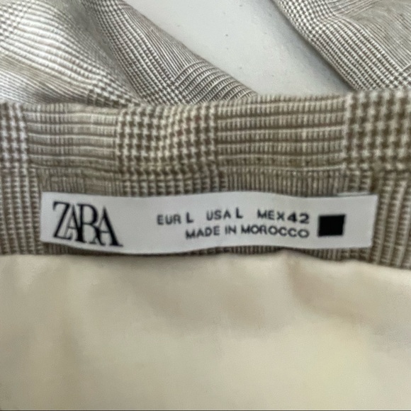 ZARA MEN’S LINEN BLEND SUIT JACKET IN RELAXED FIT TAN BROWN LARGE - Picture 9 of 14